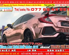 DÁN ĐỔI MÀU civic chrome hồng  nhôm mờ dán ô tô chuyên nghiệp wrap car decal xe hơi cao cấp nhàn decal decaltrangtrixe79 decal candy nhôm xướt chrome chuyển màu tem xe đẹp giá rẻ dán ô tô tp hcm_52058